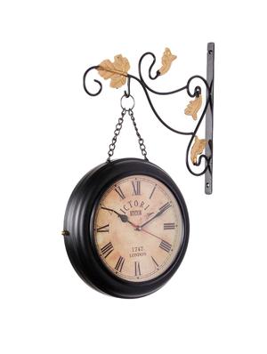 10 Inch Antique Style Metal Wall Clock Station Clock Double Side - 15013634 - Standard Image - 2