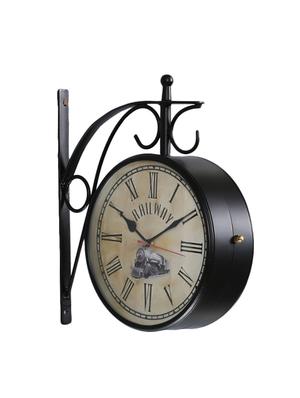 Antique Look Metal Train Station Clock Double Side Wall Clock - 15013649 - Standard Image - 2