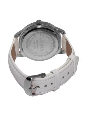 JM New Leina Style L2 Silver Dial White Leather Belt Watch - 15014039 - Standard Image - 2
