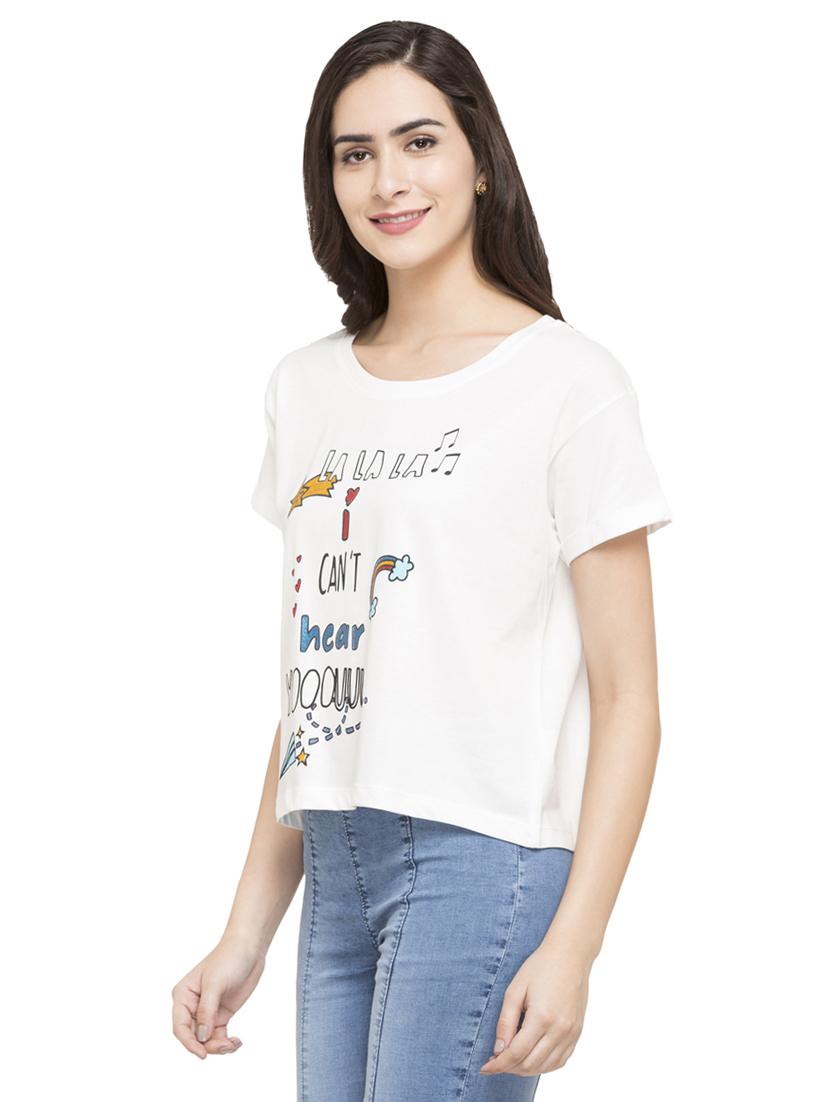 white printed tee - 15015017 - Zoom Image - 2