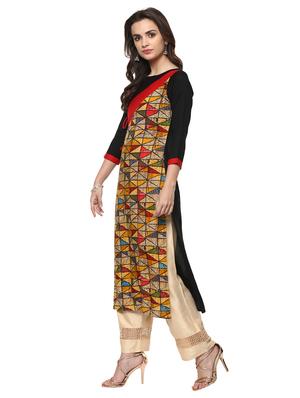 Straight geometrical kurta - 15015122 - Standard Image - 2