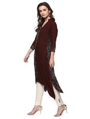 printed asymmetric kurta - 15015129 - Standard Image - 2