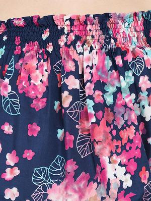 blue printed crop top - 15015539 - Standard Image - 5