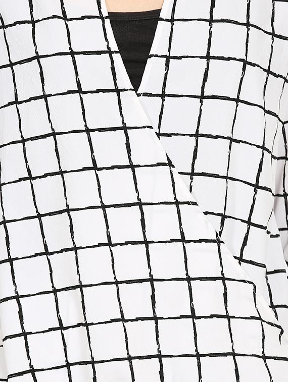 white checkered wrap top - 15015542 - Zoom Image - 5