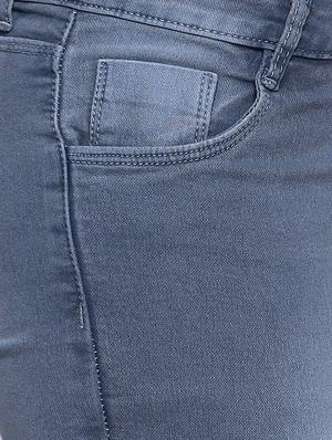grey stone wash denim capri - 15015591 - Standard Image - 5