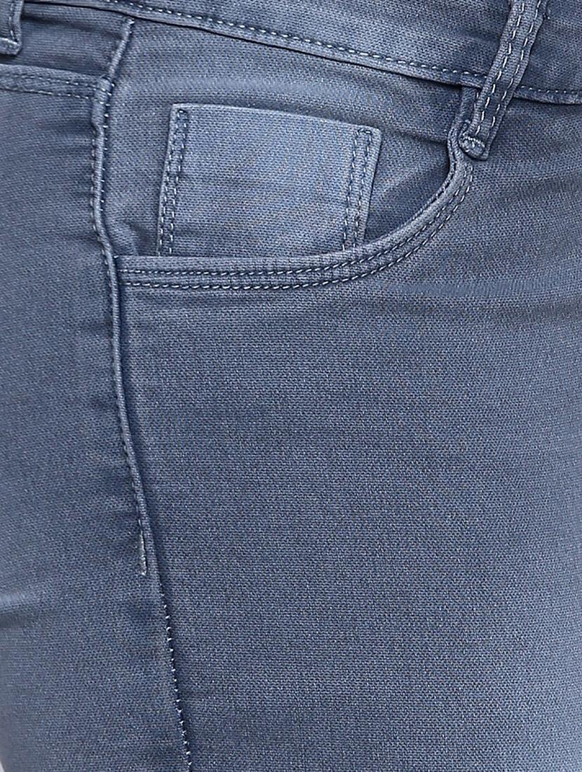 grey stone wash denim capri - 15015591 - Zoom Image - 5