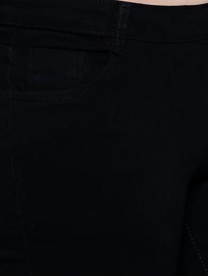 black solid denim capri - 15015593 - Standard Image - 5