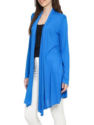 solid blue viscose shrug - 15015829 - Standard Image - 2