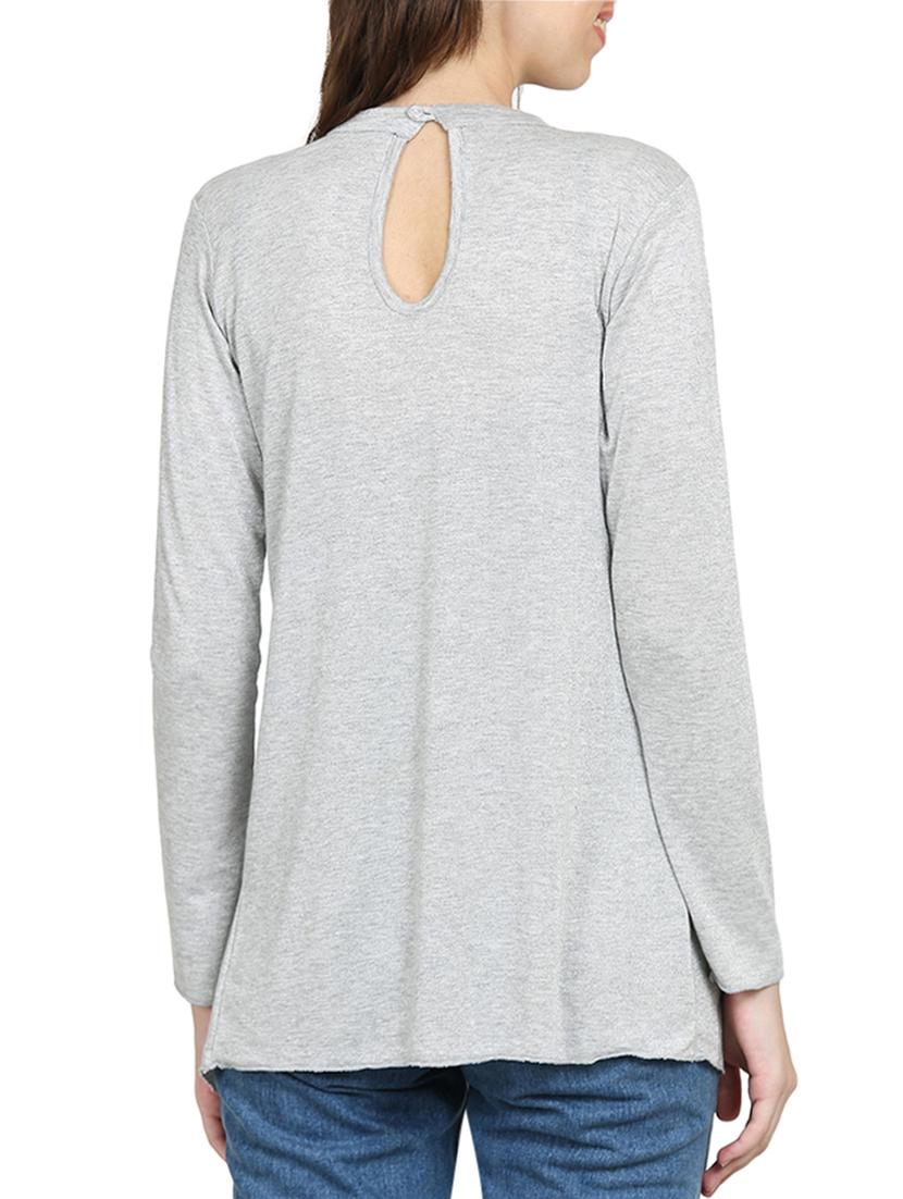 grey viscose asymmetric shrug - 15015831 - Zoom Image - 2
