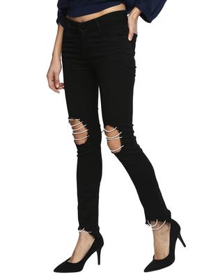 black distressed denim jeans - 15015905 - Standard Image - 2