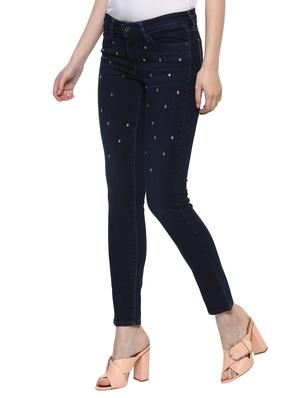 blue embellished denim jeans - 15015907 - Standard Image - 2