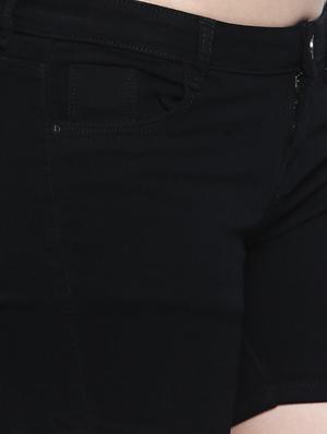 black denim shorts - 15015928 - Standard Image - 5