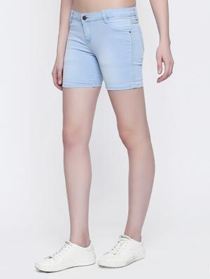 light blue denim shorts - 15015934 - Standard Image - 2