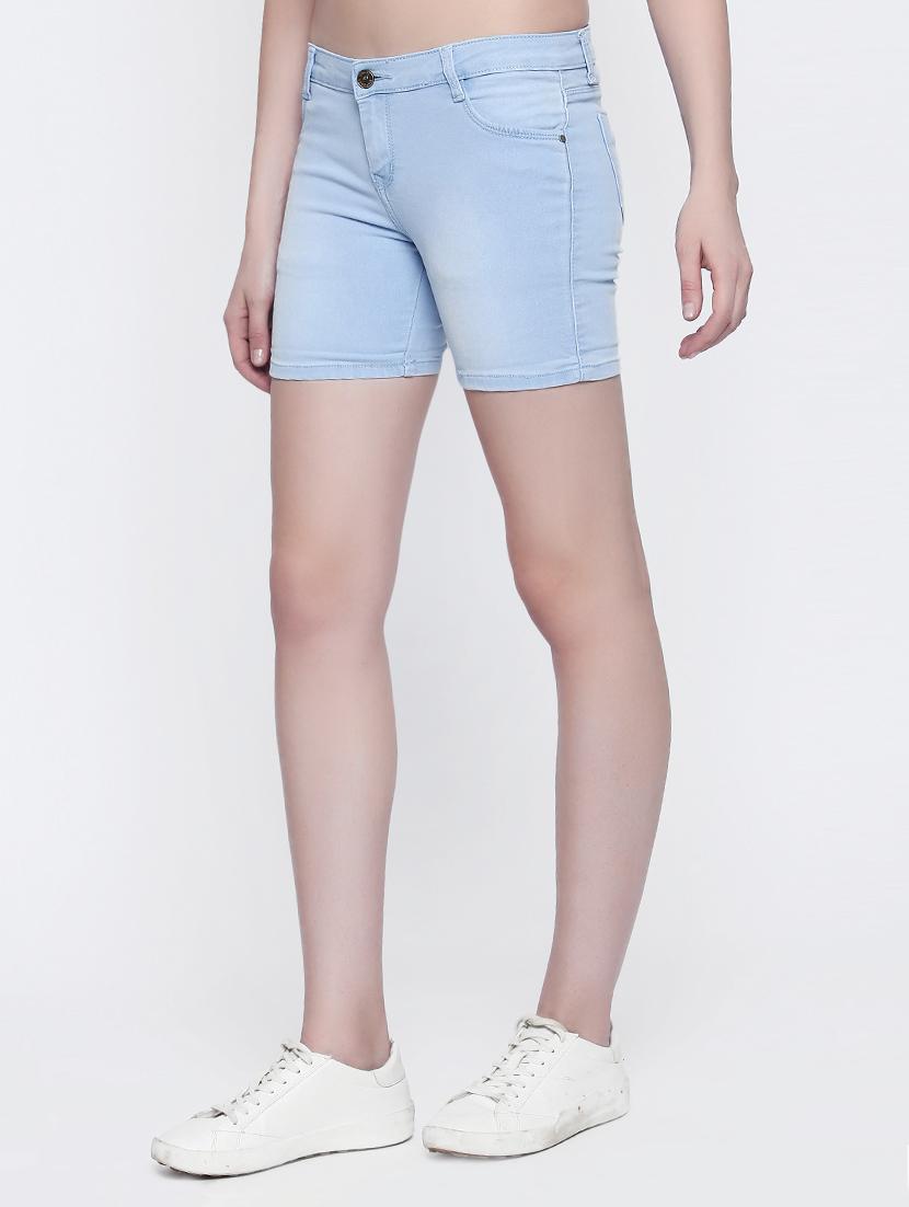 light blue denim shorts - 15015934 - Zoom Image - 2