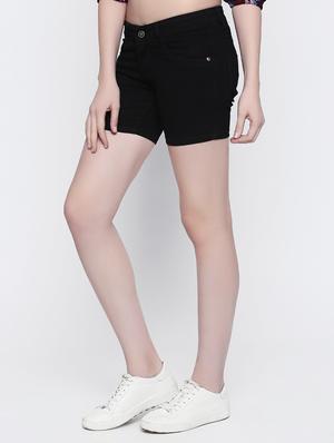 black denim shorts - 15015937 - Standard Image - 2