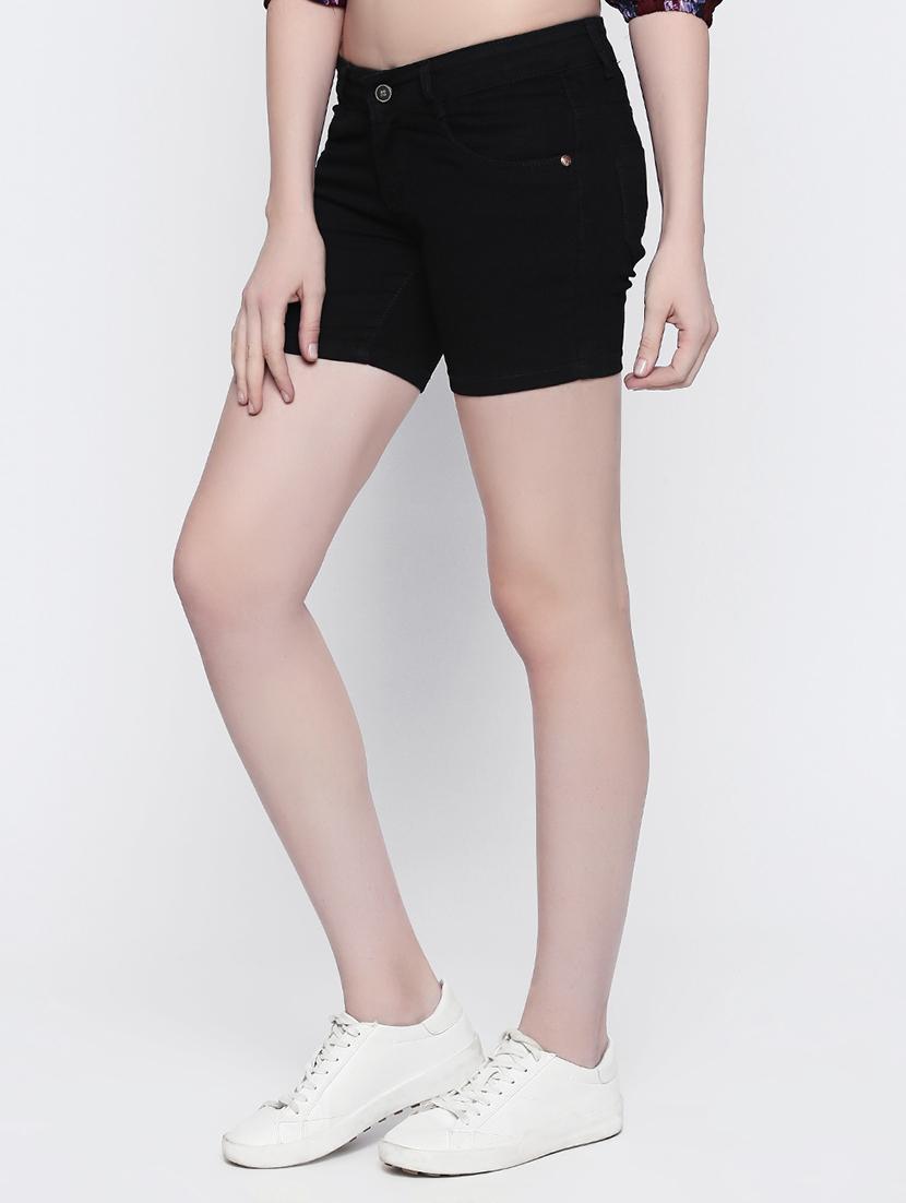 black denim shorts - 15015937 - Zoom Image - 2
