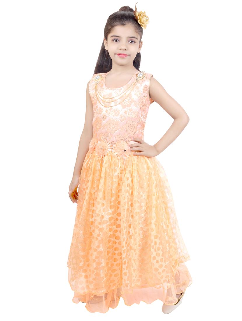 orange net party gown - 15016006 - Zoom Image - 2
