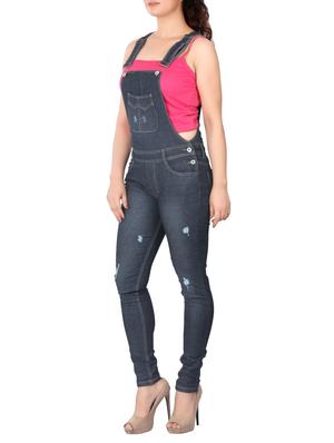 blue solid denim dungree - 15016138 - Standard Image - 2