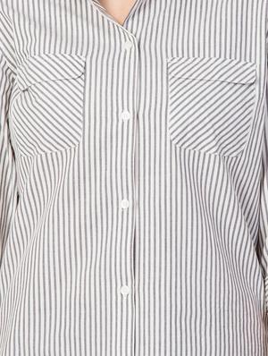 grey striped cotton shirt - 15016254 - Standard Image - 5