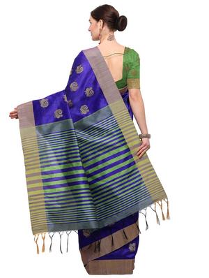 Conversational tussar silk saree with blouse - 15016949 - Standard Image - 2