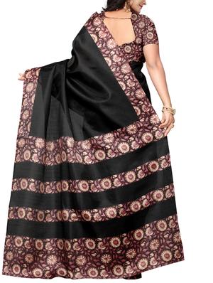 Printed bordered saree with blouse - 15016980 - Standard Image - 2