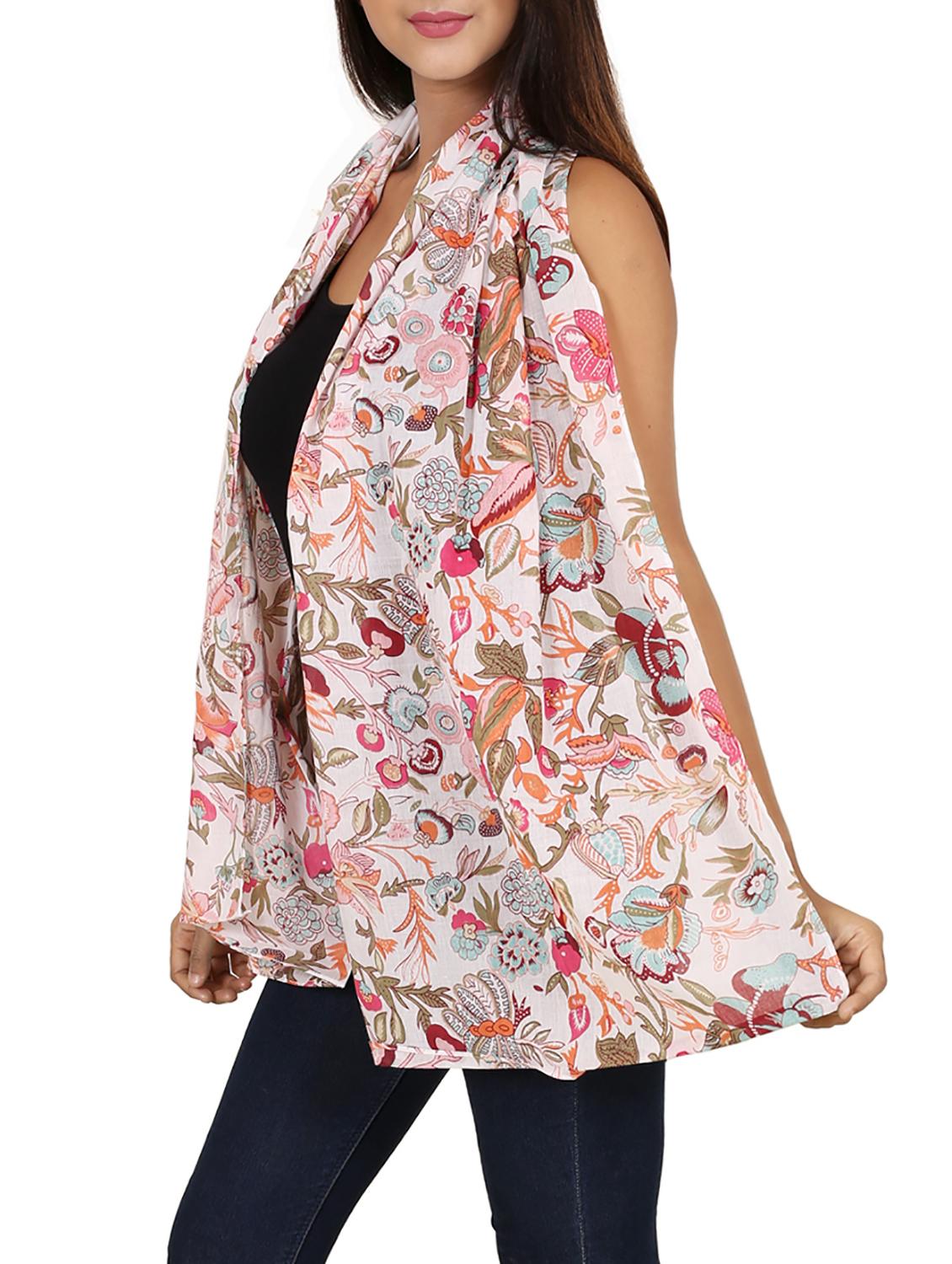 white cotton scarf - 15017174 - Zoom Image - 2