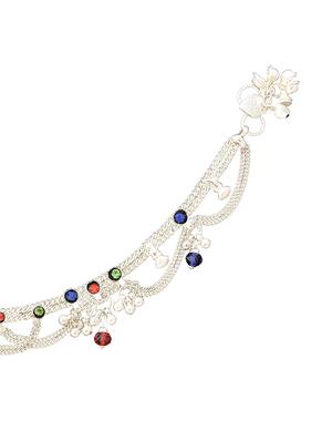 silver metal anklets and payal - 15017491 - Standard Image - 2