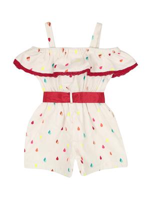 red cotton playsuit - 15018468 - Standard Image - 2