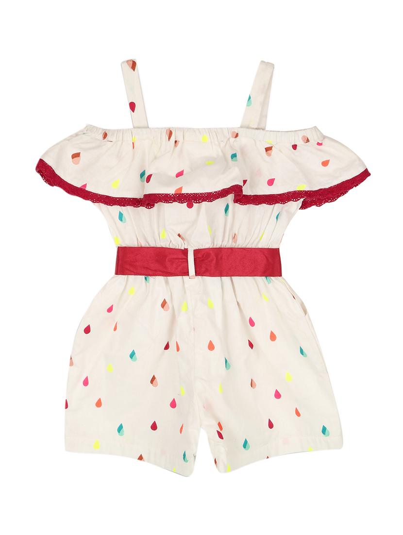 red cotton playsuit - 15018468 - Zoom Image - 2