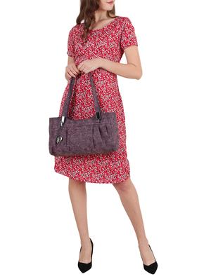wine leatherette regular handbag - 15018545 - Standard Image - 5