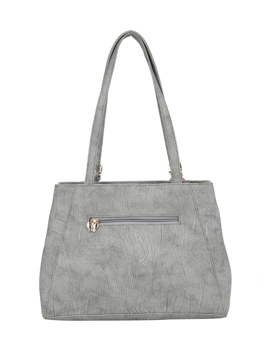 grey leatherette regular handbag - 15018563 - Zoom Image - 2