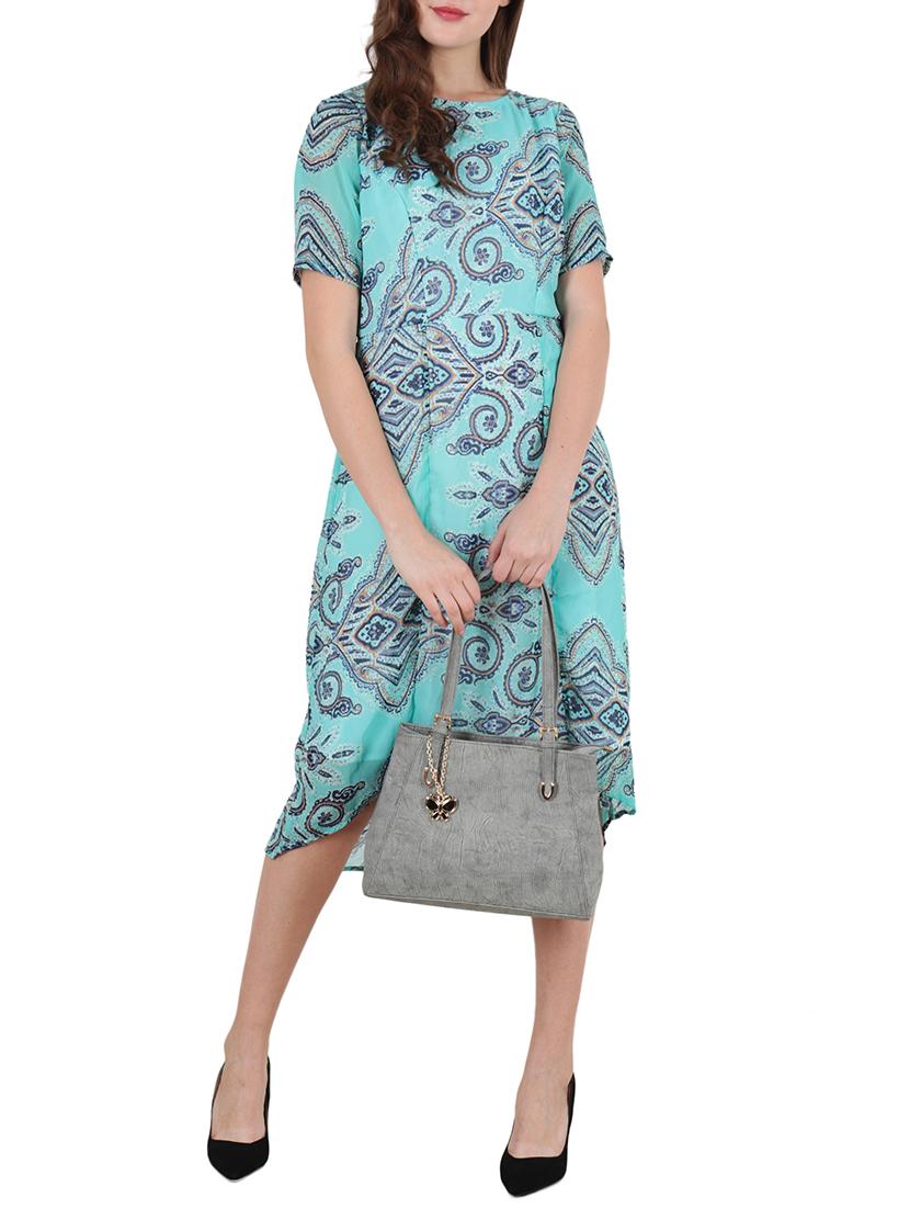 grey leatherette regular handbag - 15018563 - Zoom Image - 5