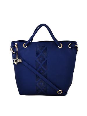 blue leatherette handbag - 15018714 - Standard Image - 2