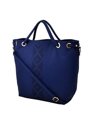 blue leatherette handbag - 15018714 - Standard Image - 5