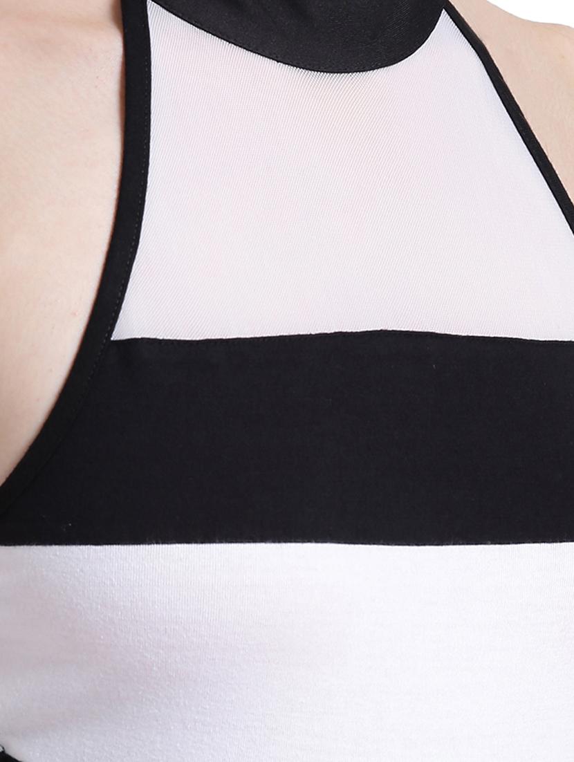 white striped cotton belted dress - 15019185 - Zoom Image - 5