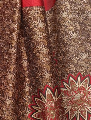 Contrast bordered saree with blouse - 15019236 - Standard Image - 2