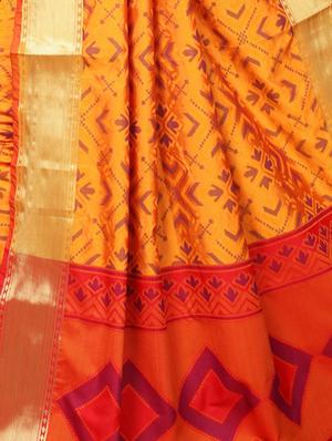 Zari woven saree with blouse - 15019252 - Standard Image - 2