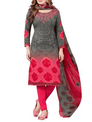grey synthetic suit combos unstitched - 15019609 - Standard Image - 2