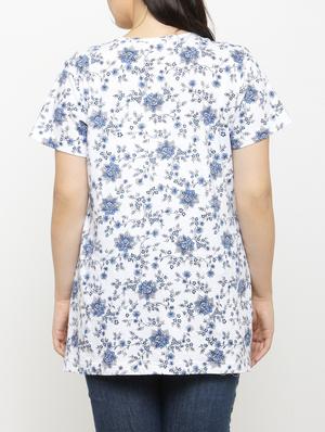 white cotton plus tee - 15019777 - Standard Image - 2