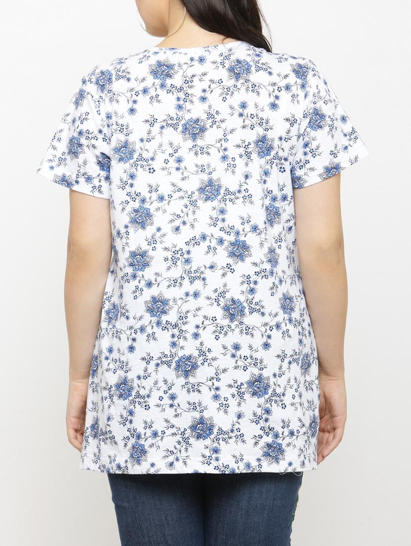 white cotton plus tee - 15019777 - Zoom Image - 2