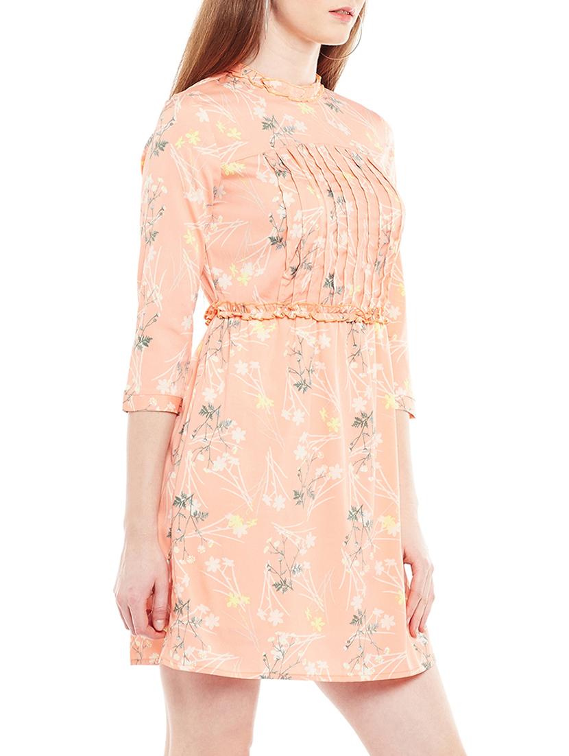 pink printed a-line dress - 15020095 - Zoom Image - 2