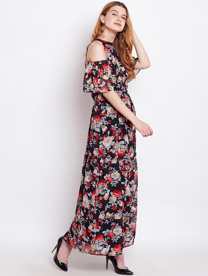 black printed maxi dress - 15020367 - Zoom Image - 2