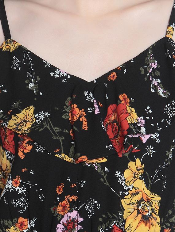 black printed high low dress - 15020368 - Zoom Image - 5