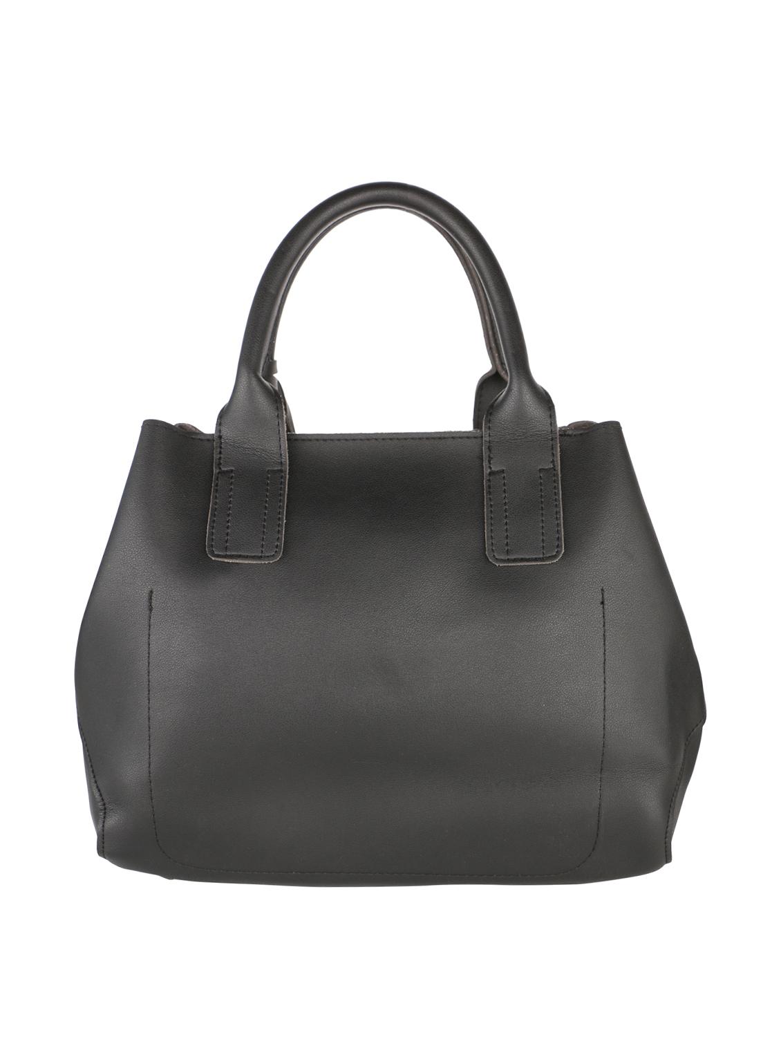 black leatherette handbag - 15020883 - Zoom Image - 2