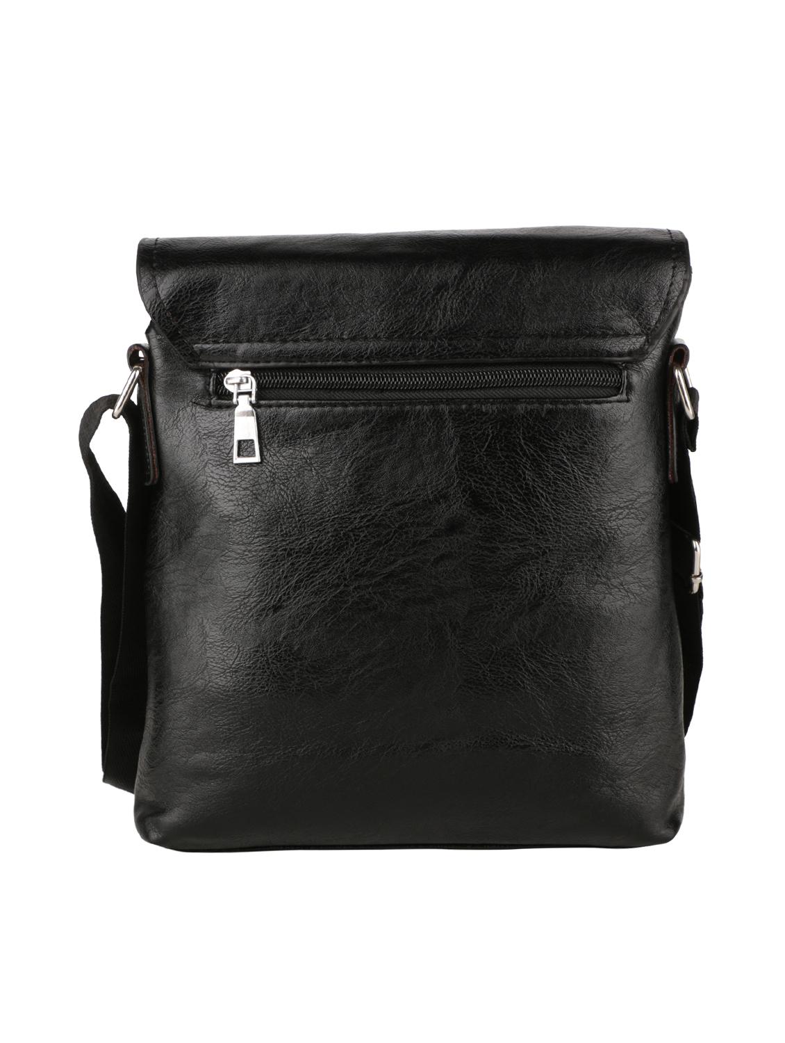 black leatherette regular sling bag - 15020891 - Zoom Image - 2