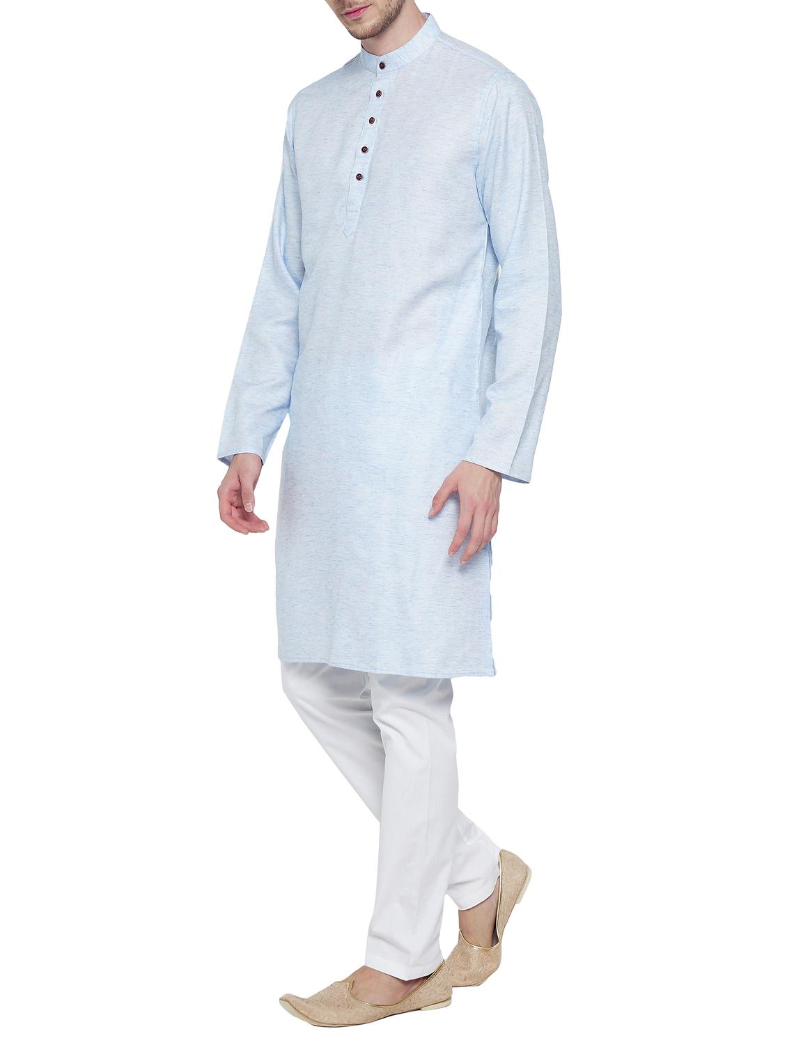 blue cotton ethnic wear set - 15020922 - Zoom Image - 2