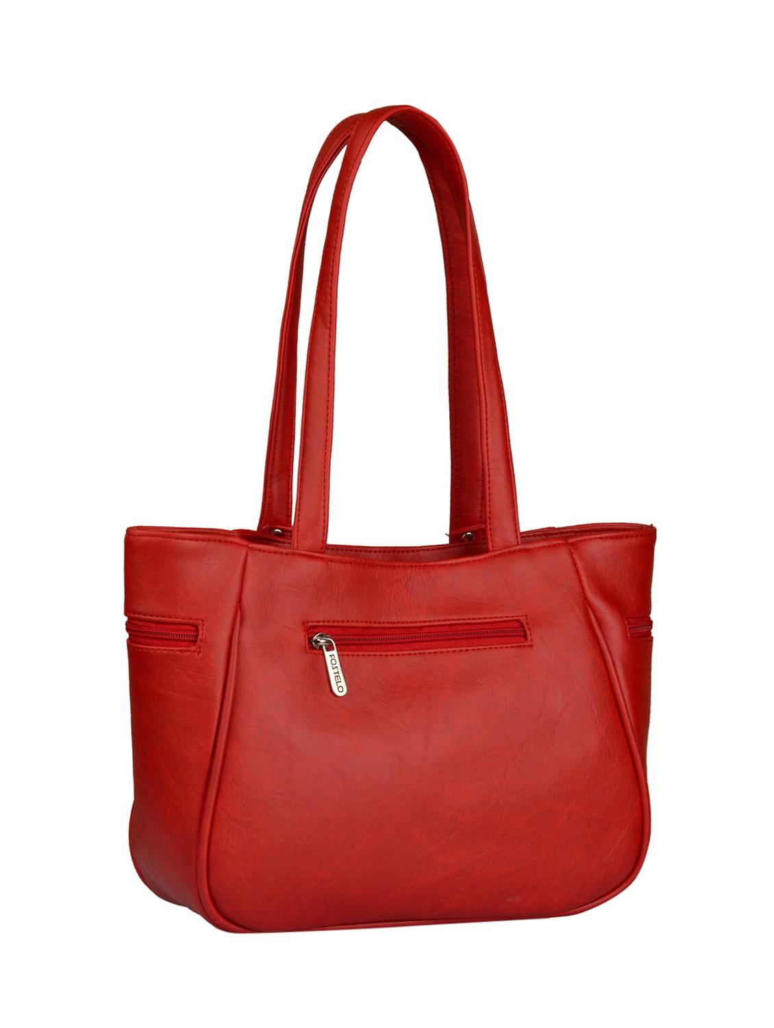 red leatherette regular handbag - 15021094 - Zoom Image - 2