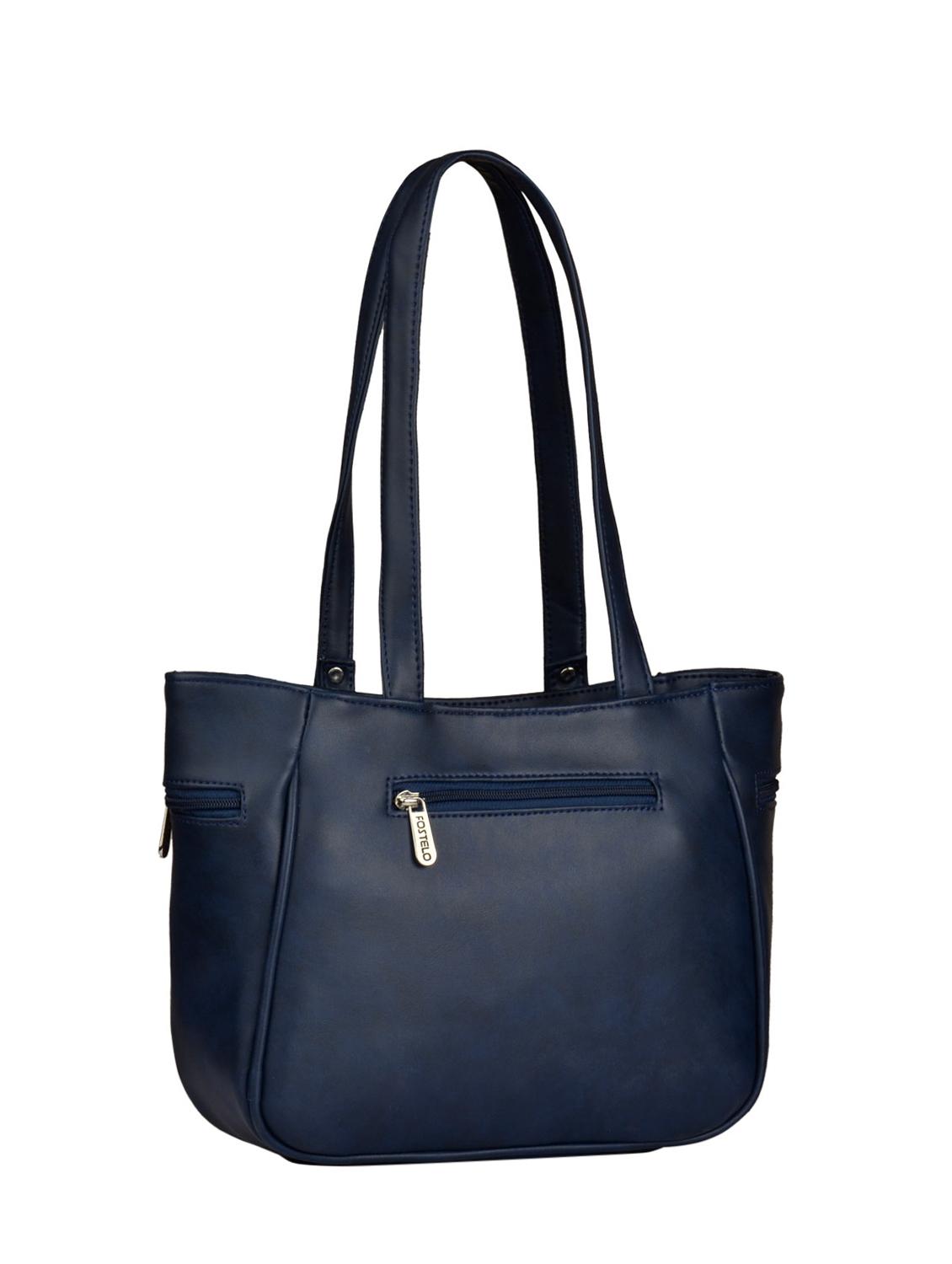 blue leatherette regular handbag - 15021096 - Zoom Image - 2