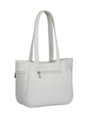 white leatherette regular handbag - 15021097 - Standard Image - 2