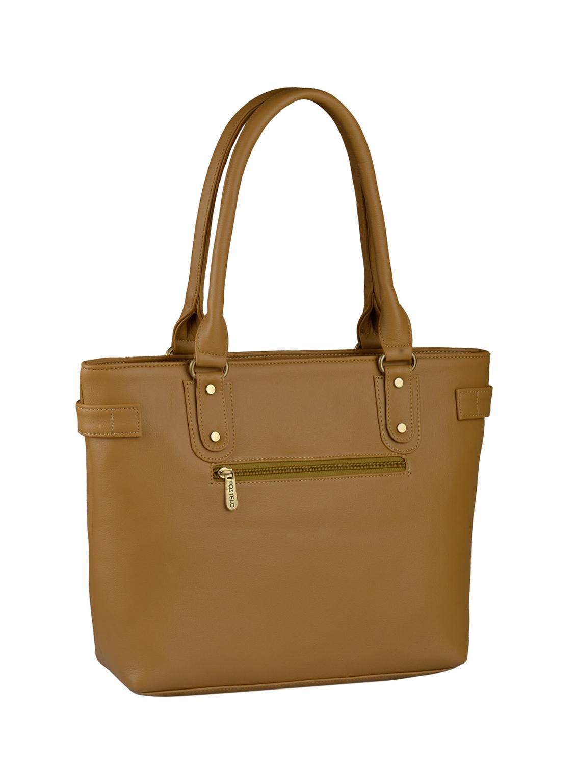 brown leatherette regular handbag - 15021128 - Zoom Image - 2